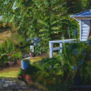 oil painting of Weeroona homestead in NE Victoria